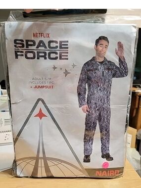General Mark Naird Space Force Costume Adult S/M Jumpsuit #3080